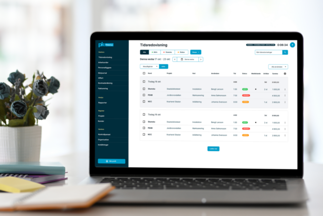 Bild som illustrerar konceptet för nya, uppdaterade TimeApp