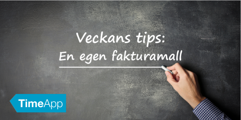 Veckans tips header, en egen fakturamall