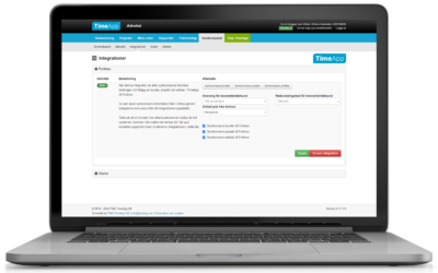 Skärmbild, Fortnox integration Skärmbild, Fortnox integration