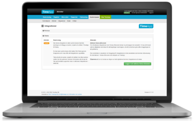 Skärmbild, visma integration