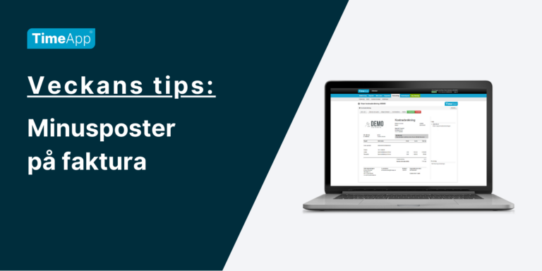Minusposter på faktura