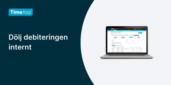 Dölj debiteringen internt