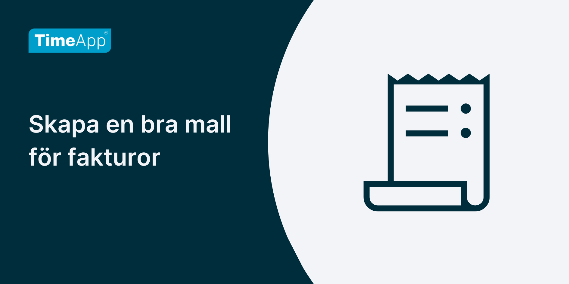 Skapa en bra mall för fakturor