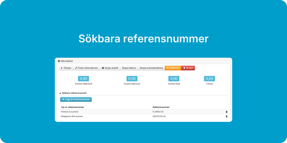 Sökbara referensnummer